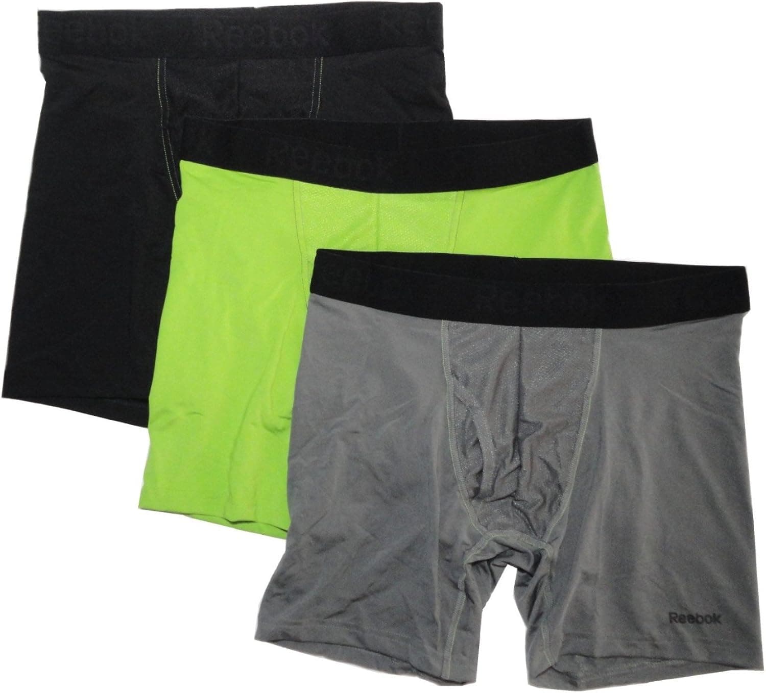Reebok Mens Breathable 3 Pack Boxer Briefs