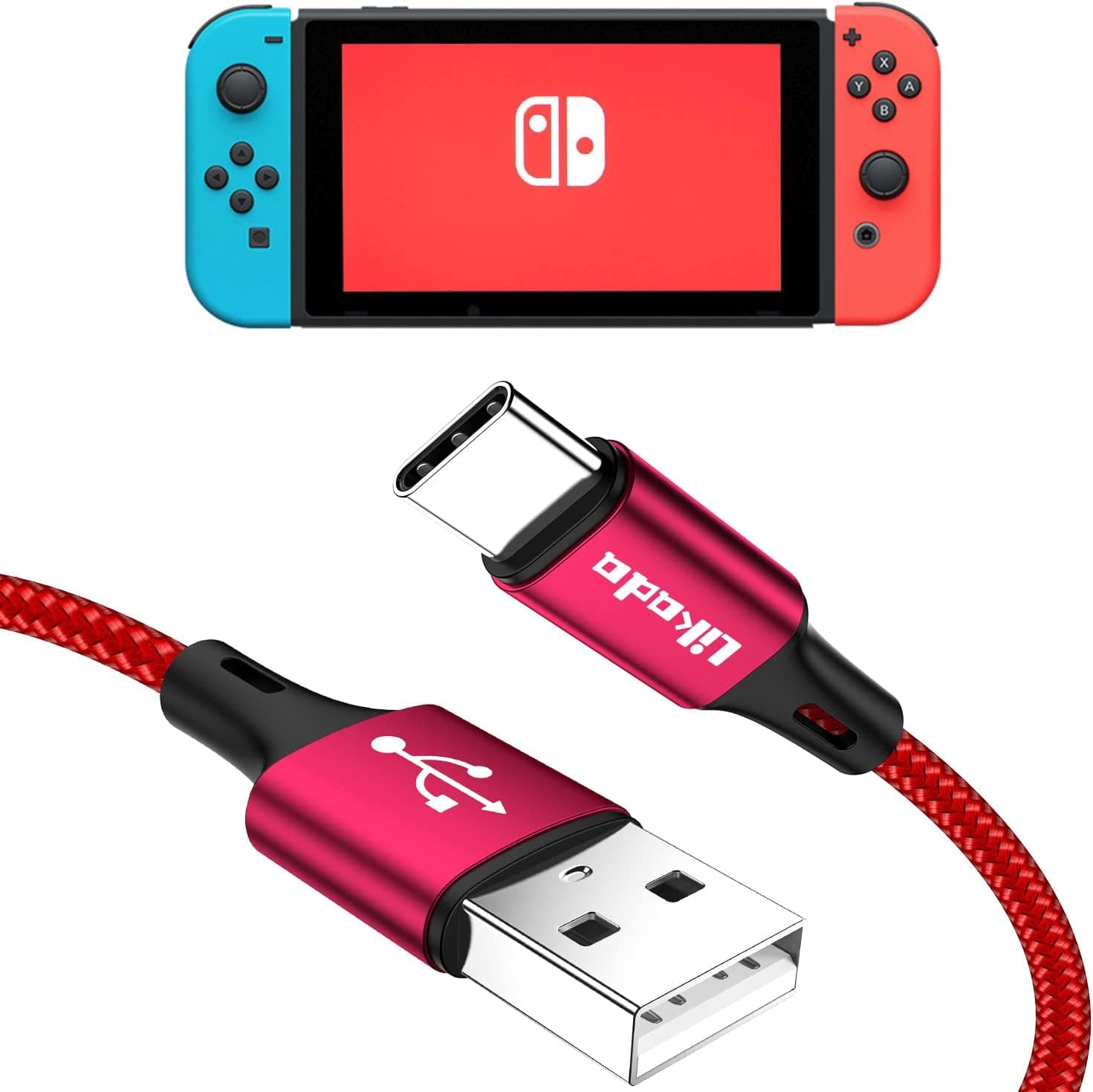 Charger Charging Cable for Nintendo Switch/Switch Lite, USB Type C Cable 10Ft Nylon Braided USB C to USB A Fast Data Sync Cord Compatible with Nintendo Switch, Google Pixel, Samsung Galaxy
