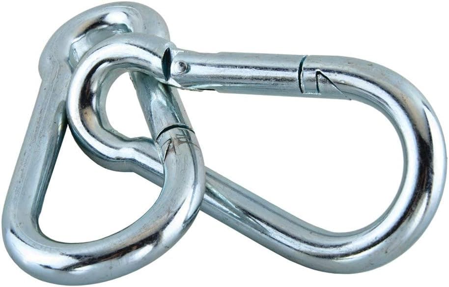 TP Non-Locking Steel Carabiner snap Hook 1-1/2" (40mm), zinc Galvanized (1pack, 2pack, 5pack, 10pack, 20pack)