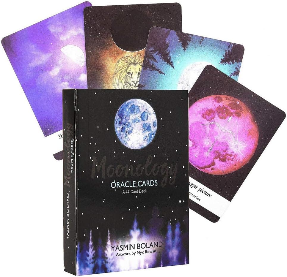 Huluda Moonology Oracle 44 Cards Deck and Guidebook English Guidance Divination Fate