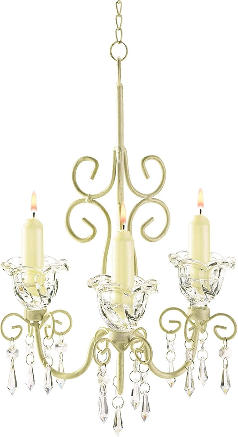 Accent Plus Gifts & Decor Shabby Elegance Scrollwork Candleholder Chic Decor
