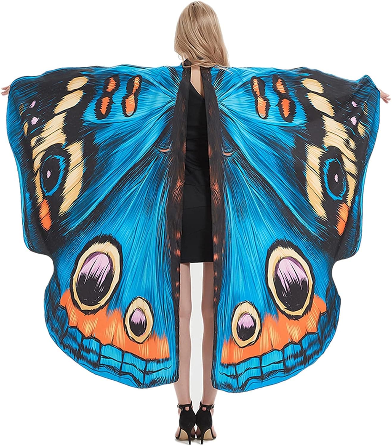 Butterfly Wings for Women Costume Shawl Fairy Halloween Dress Up Cape Ladies Butterfly Wing Party Fancy Costume Dress