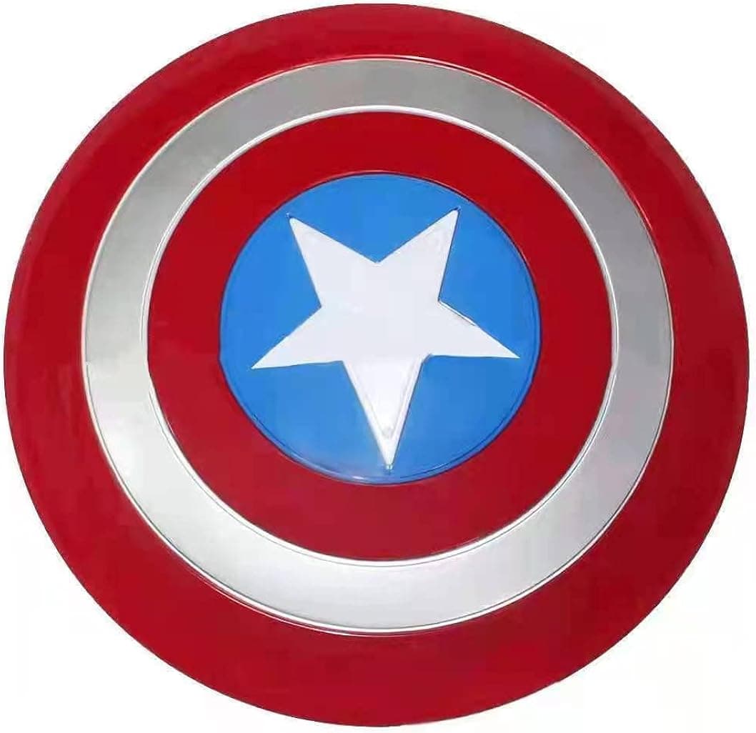12 inch Captain America Shield Kids Superhero Prop Role Play Toy for Kids Boys Party Cosplay Red,