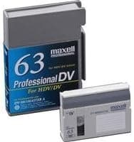 Maxell DV-M63 Pro Master HDV Videotape 63 Minutes (Mini) with Hard Case