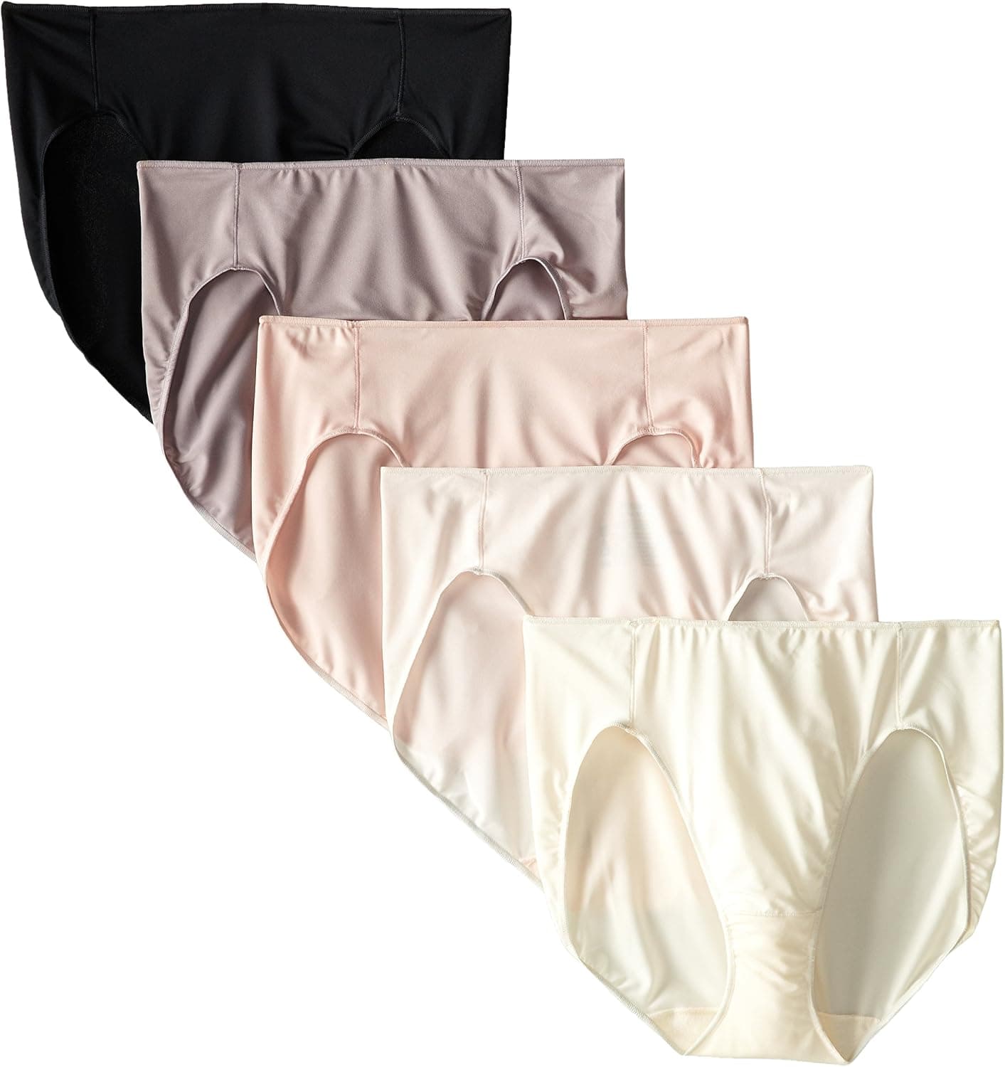 Hanes Women's 5 Pack Microfiber Hi-Cut