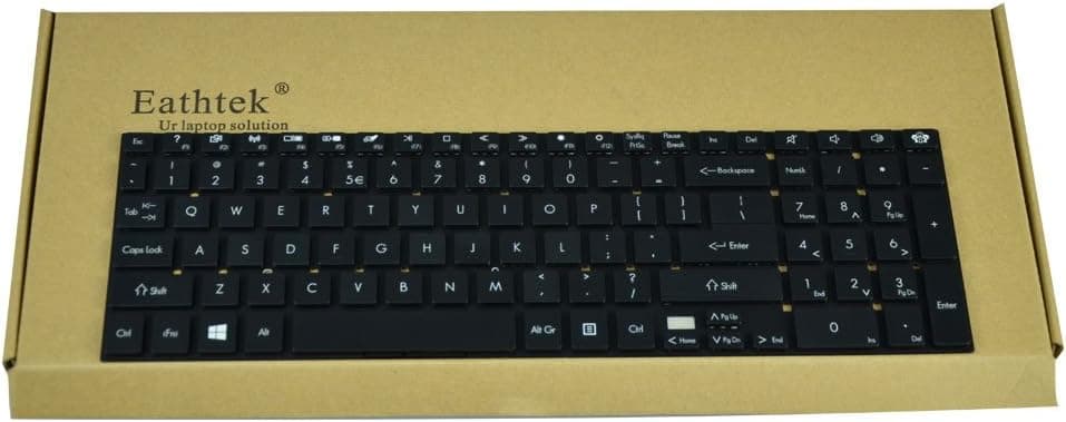 Eathtek Replacement Keyboard For Gateway NV55S NV57H NV75S NV77H series Black US Layout