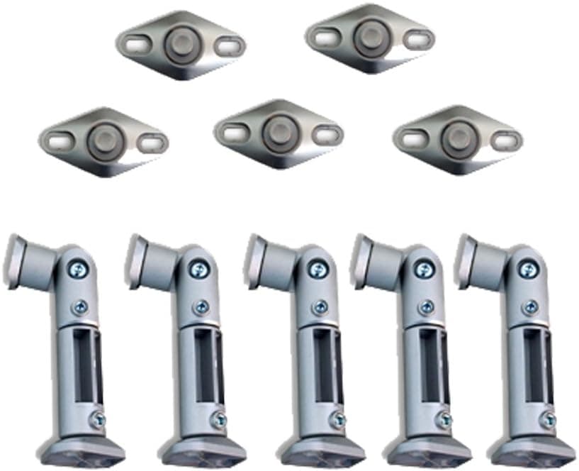 Seismic Audio 5 Silver Home Mounts New Silver Ceiling Wall Home Speaker Brackets Mounts
