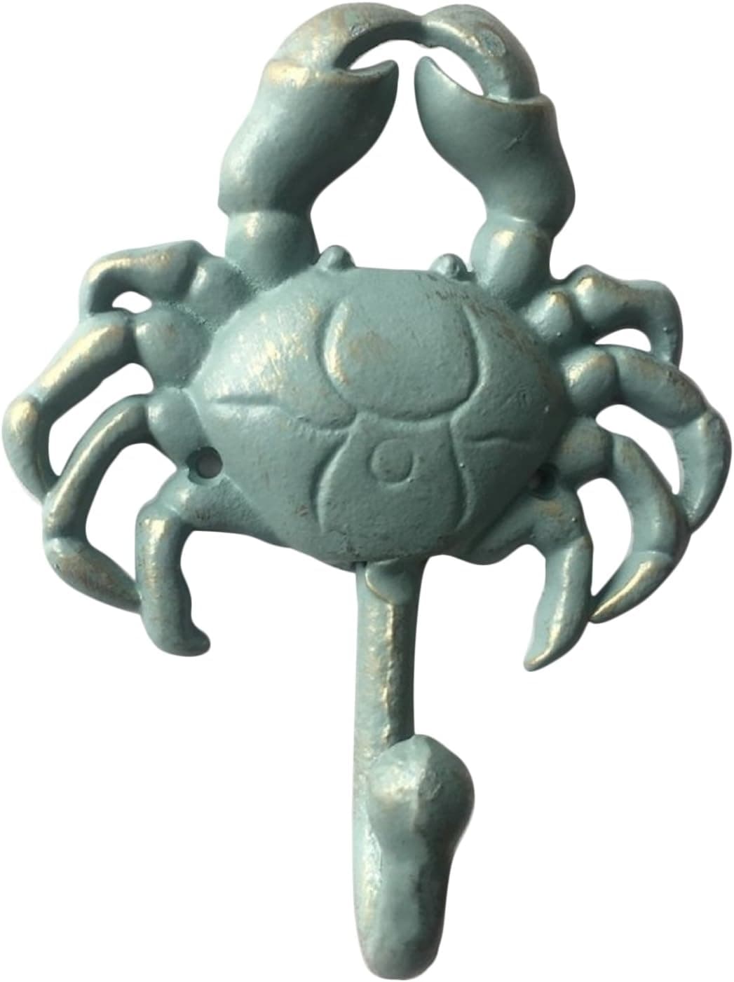 Fancy That Sea Blue Crab Single Wall Hook Painted Cast Iron