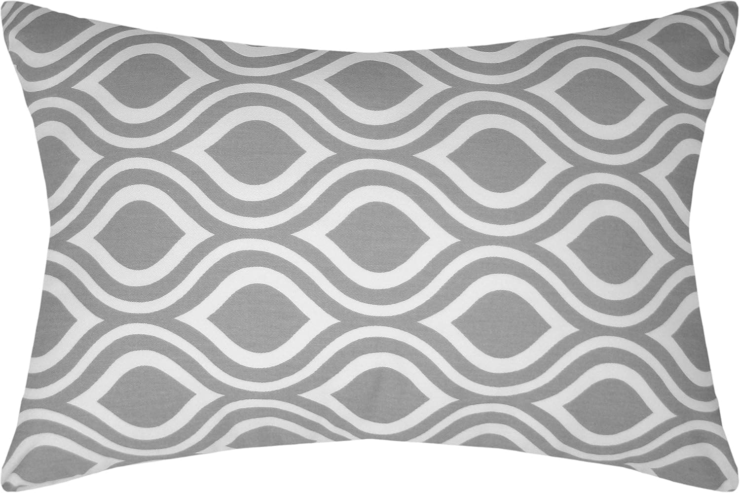 JinStyles Accent Decorative Throw Pillow Cover, Lumbar, Print, Grey, 16 x 24, 1 Cover