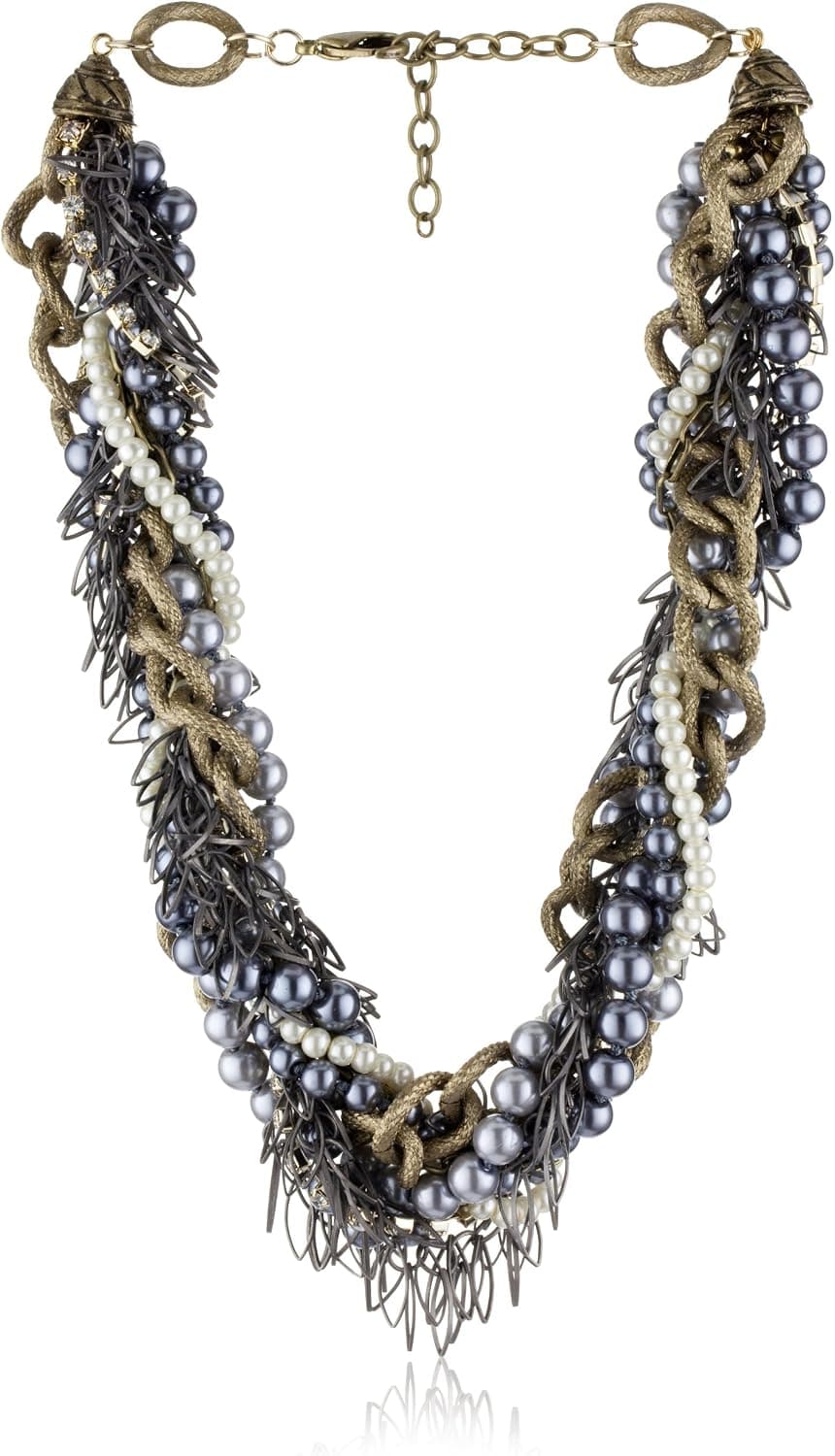 Morgan Ashleigh 18" Two Tone Pearl Wrap Necklace