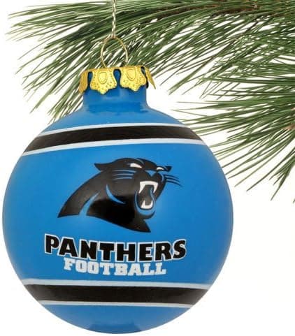 Carolina Panthers 2012 Team Logo Glass Ball Ornament