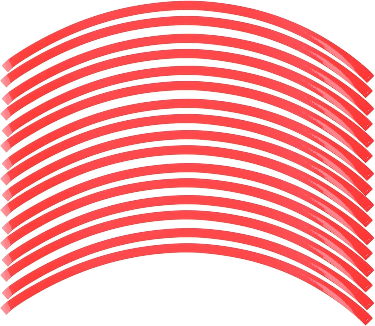 Reflective Rim Tape 16pcs Car Mortorcycle Wheel Stripes Bicycle Wheel Decals Stripe Decals Wheel Stickers for Rims Fit for 16-19 inch Car Mortorcycle Bike MTB Wheels (Orange)