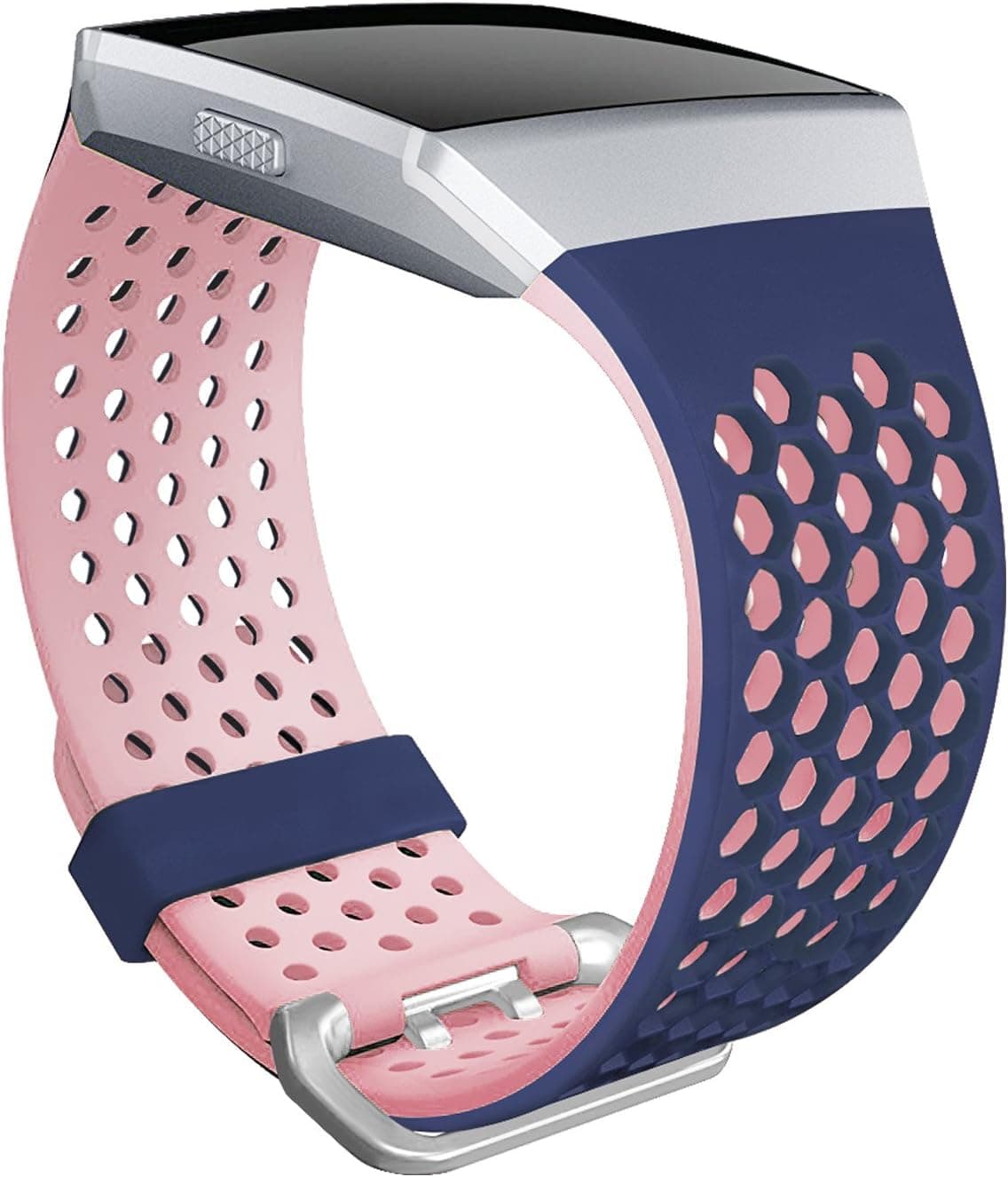 SKYLET Compatible with Fitbit Ionic Band, Soft Silicone Breathable Replacement Sport Wristband Compatible Fitbit Ionic Smartwatch Men Women Black