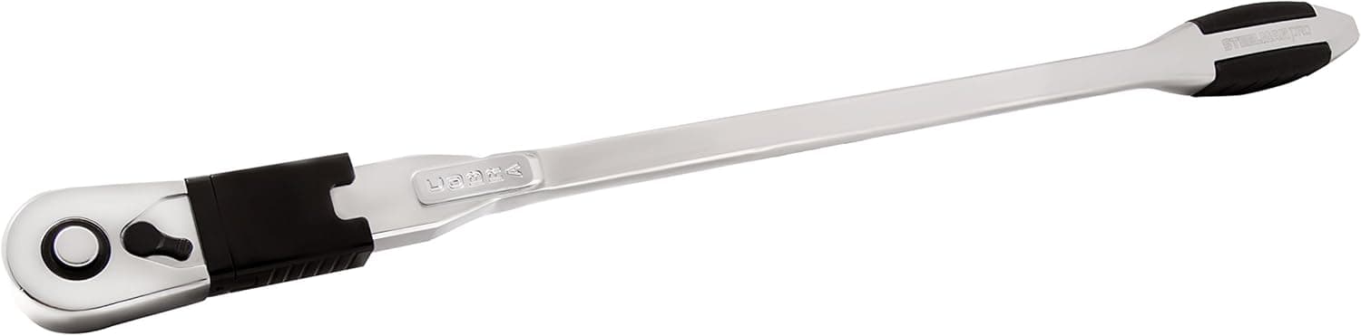 STEELMAN PRO 78630 18-Inch Long 3/8-Inch Drive 90-Tooth Locking Flexhead Cobra Series Ratchet