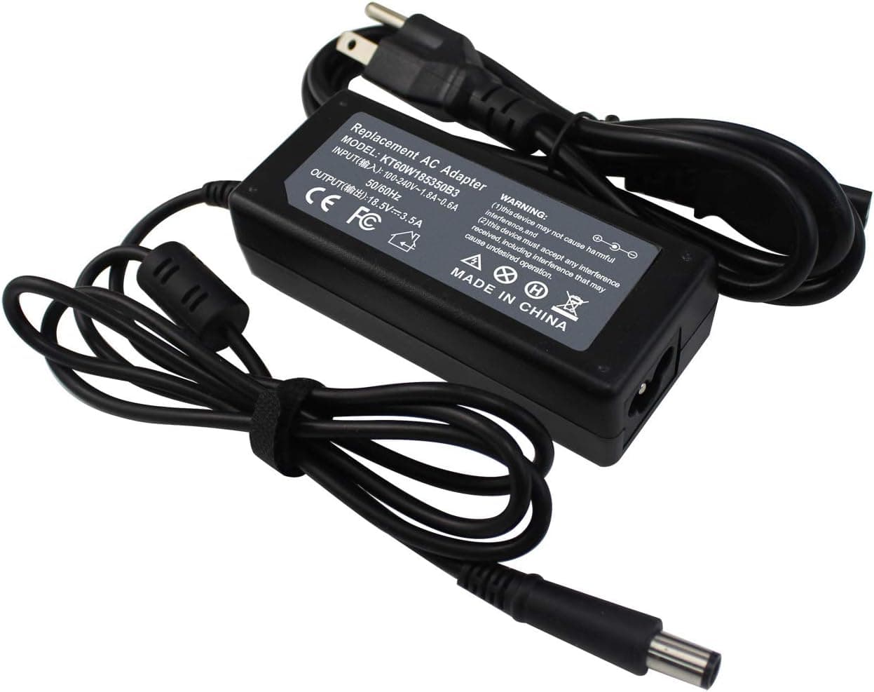 LNOCCIY 18.5V 3.5A 65W AC Adapter Laptop Charger for HP Pavilion G4 G6 G7 G60 G61 G71 G72 M6 DM4 DV4 DV5 DV6 DV7; EliteBook 8440p 2540p 2560p 2570p 2730p 2740p 2760p 6930p