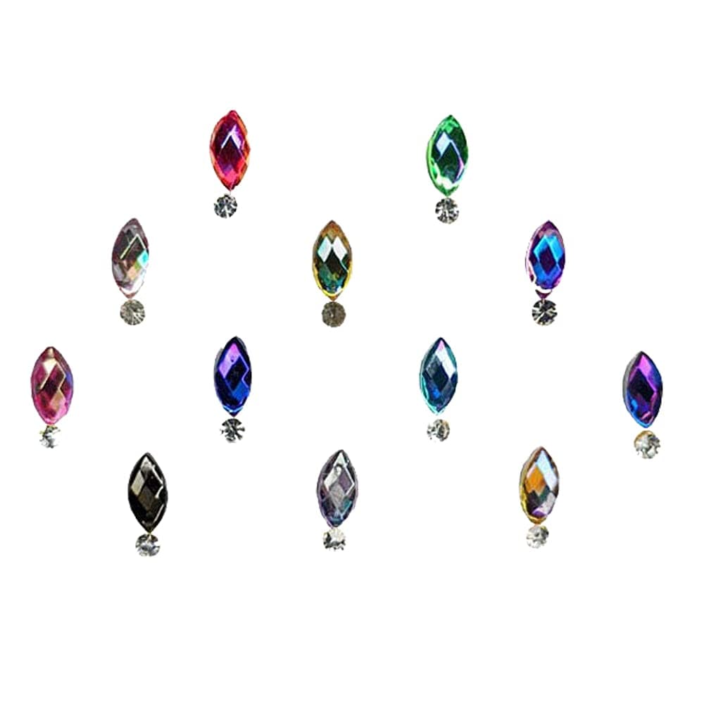 Comet Busters Multicolor Crystal Bindi With Stone