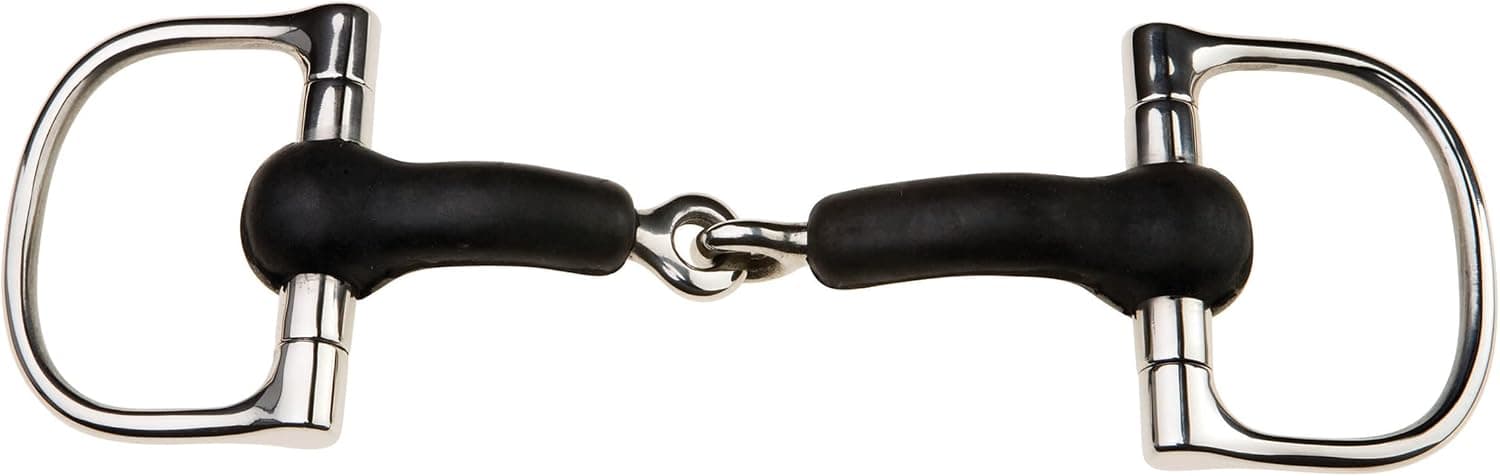 Korsteel JP Rubber Mouth Jointed Dee Ring Snaffle Bit