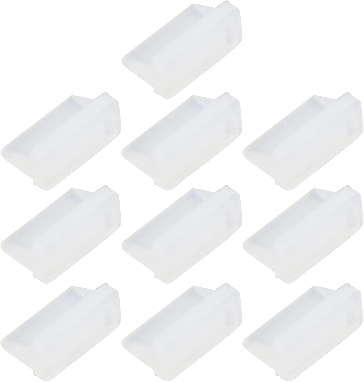Antrader 10 Pcs Silicone USB Port Cover Anti Dust Protectors for USB Female Port End, Clear