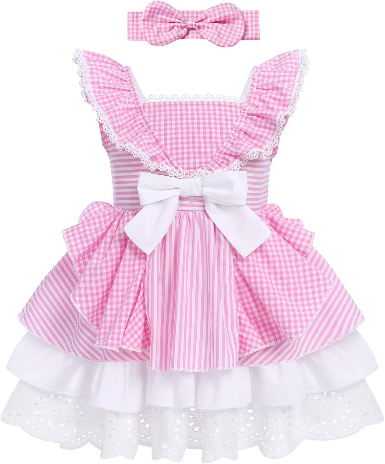 ODASDO Baby Girl Dress Flower Petals Rainbow Tulle Tutu Princess Dress for Birthday Party Pageant Evening Wedding