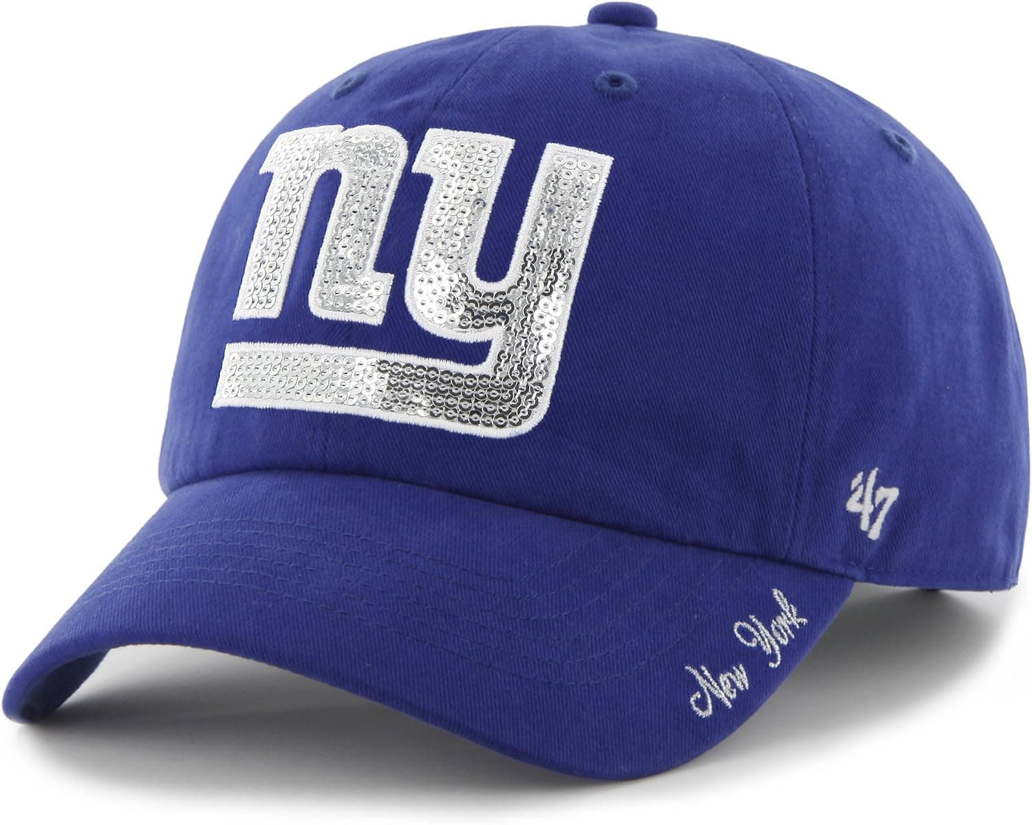 NFL New York Giants Women's Sparkle Team Color, Royal