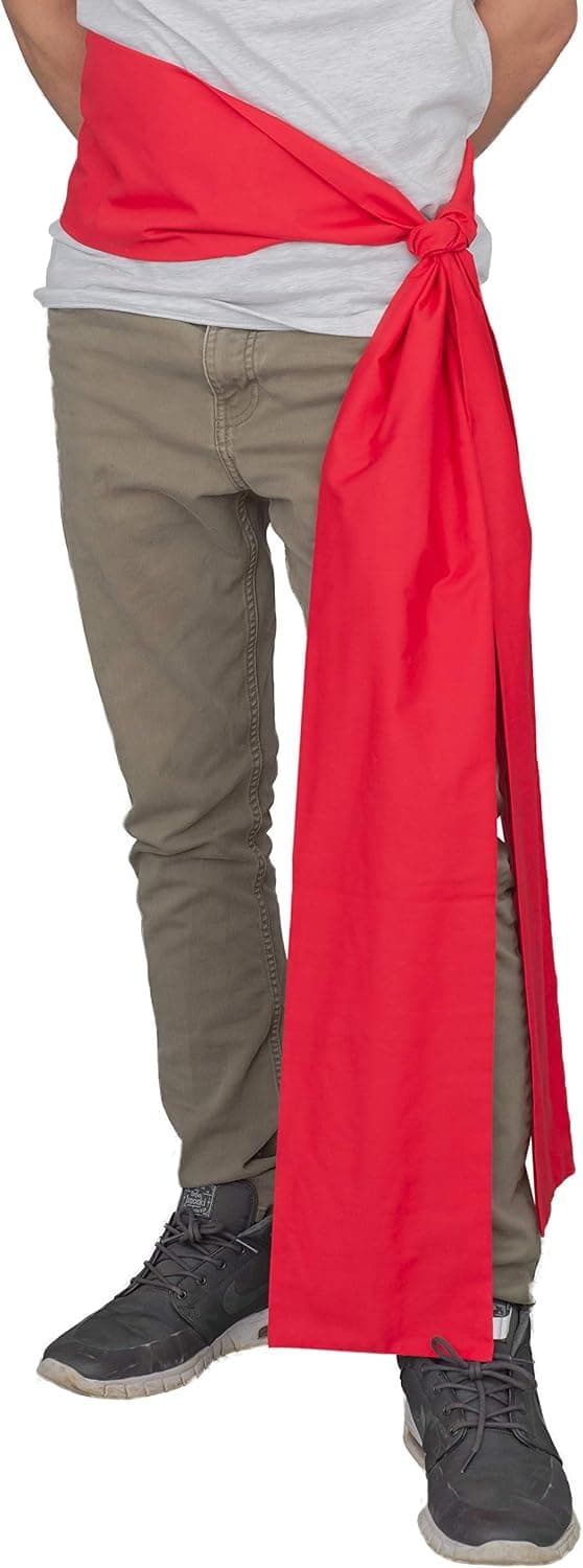 Adult Unisex Red Renaissance Fair Cosplay Costume Sash Halloween Accessory