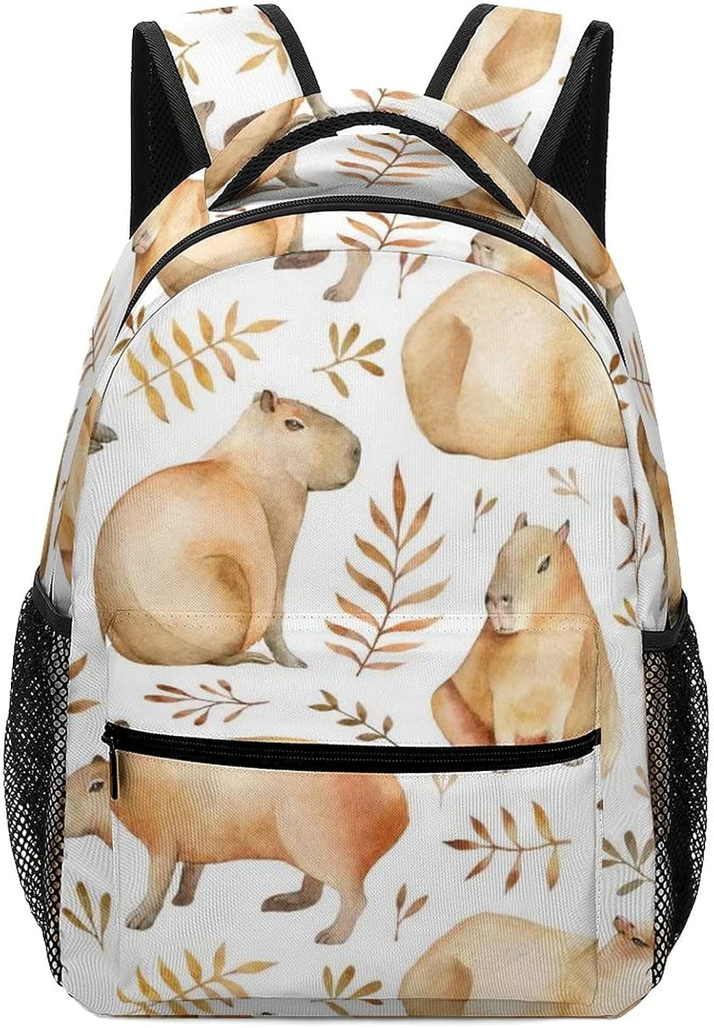 FunnyStar Adorable Capybara Travel Laptop Backpack Study Shoulder Bag With Reinforced Adjustable Straps For Outdoor Camping School