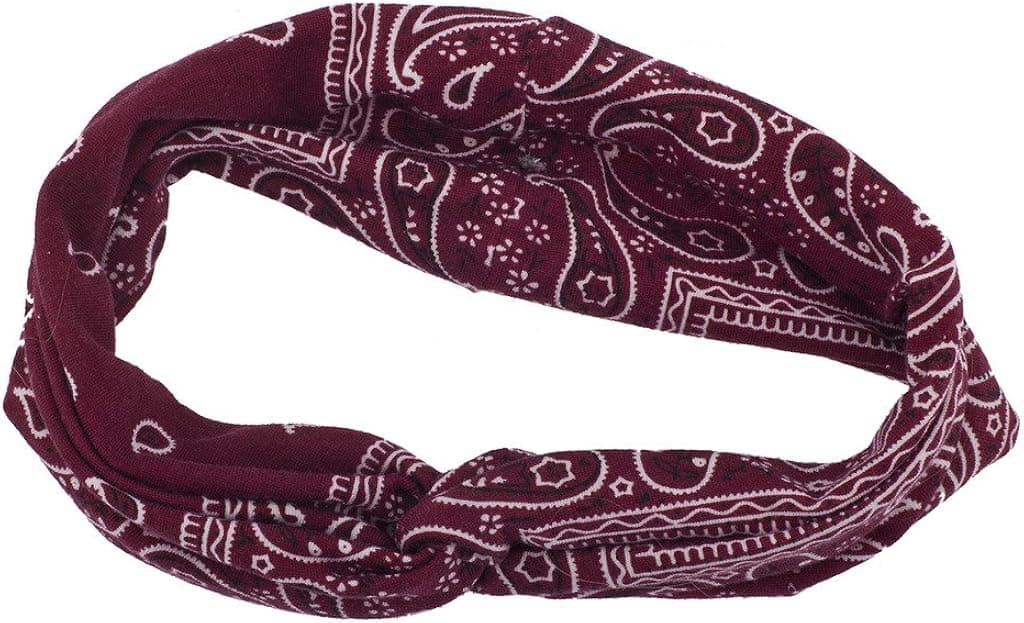 Lux Accessories Soft Bandana Print Knot Front Headband