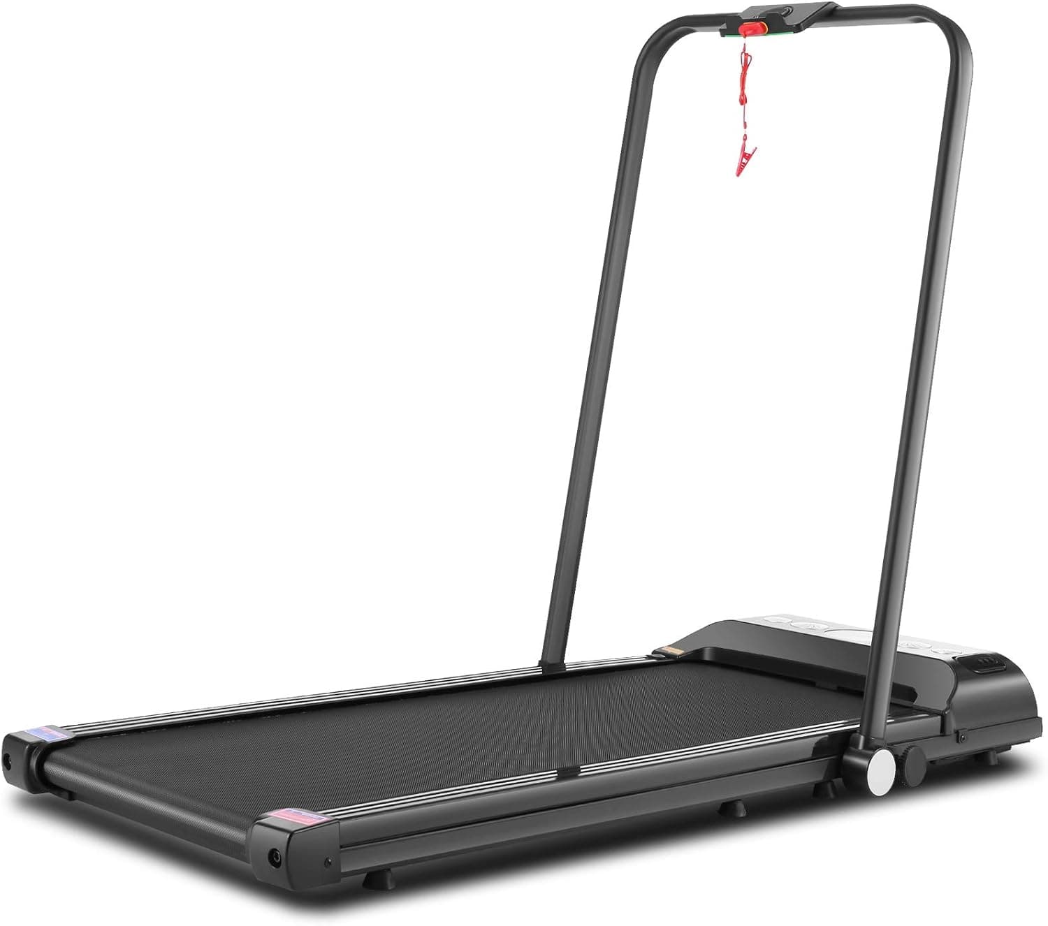 SYTIRY Folding Treadmill, 2-in-1 Under-Desk Treadmill for Home, Office, Gym Desktop Treadmill (Dark)