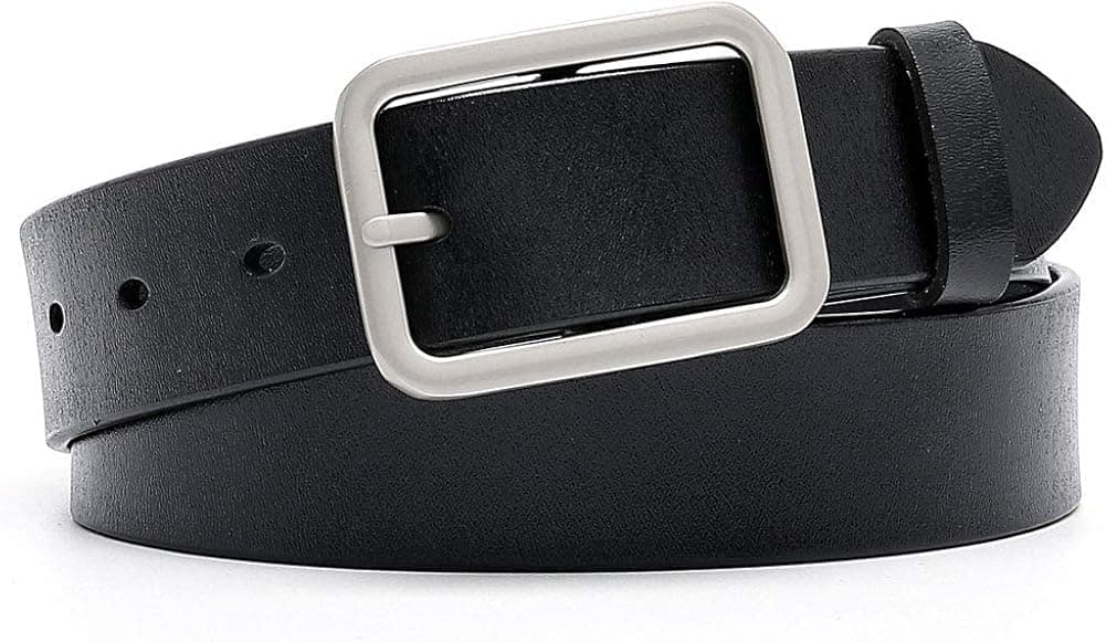 Earnda Leather Belts for Womens Jeans Designer Pin Buckle Waist Belt