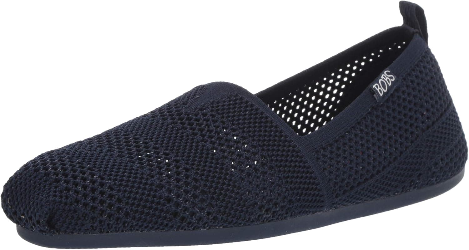 Skechers BOBS Plush Twiggy Womens Slip On Flats Navy 10