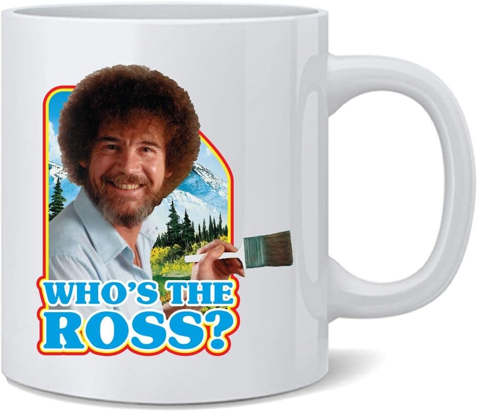 Bob Officially Licensed Ross Mug Whos the Ross Funny Cool Motivational Retro Vintage Style Positive Energy Ceramic Coffee Mug Tea Cup Fun Novelty Gift 12 oz