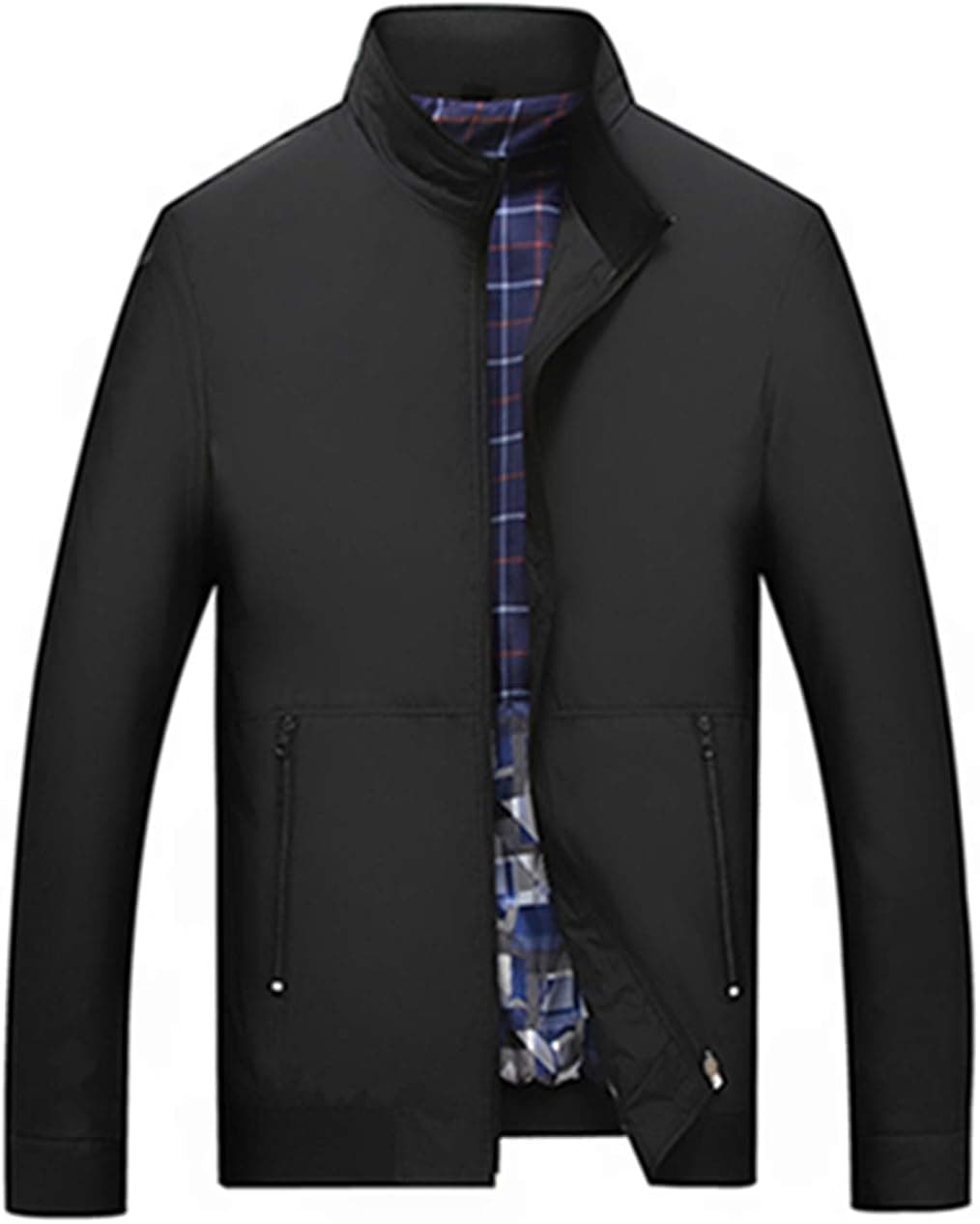 INVACHI Men's Casual Waterproof Softshell Active Lightweight Bomber Jacket Black 5XL