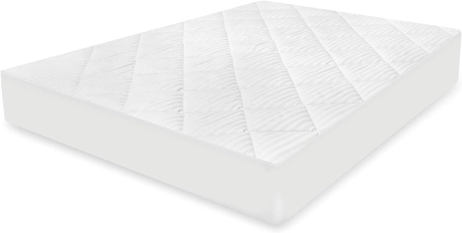 Restonic 300 Thread Count Striped Mattress Pad, Queen