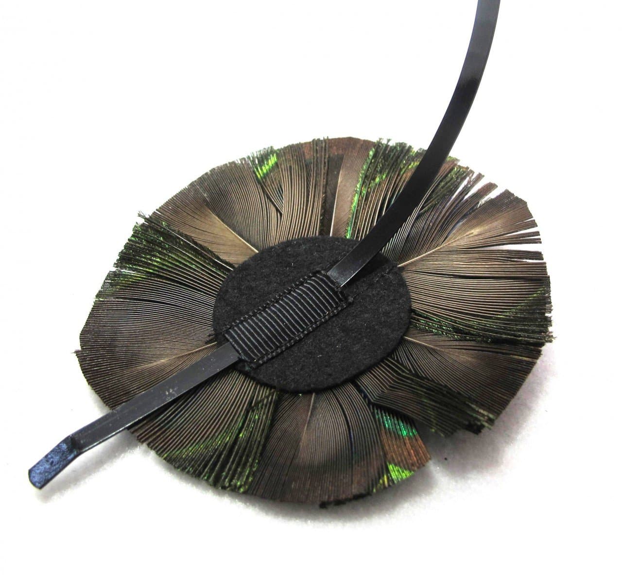Round Peacock Feather Headband