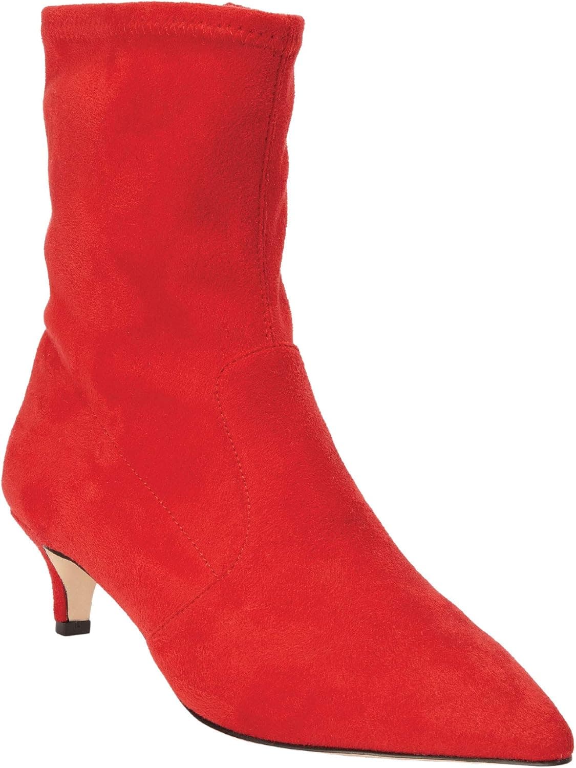 Comfortview Women's Wide Width The MENA Bootie - 10 W, Bright Ruby Red