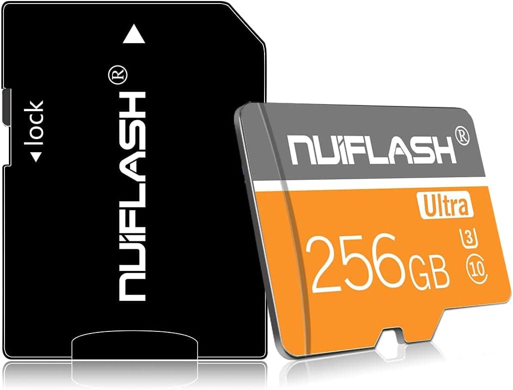 Micro SD Card 256GB SD Memory Card Class 10 Memory Card 256GB TF Card High Speed with SD Adapter for Phone/Tablet/PC/Computer with Adapter(256GB)