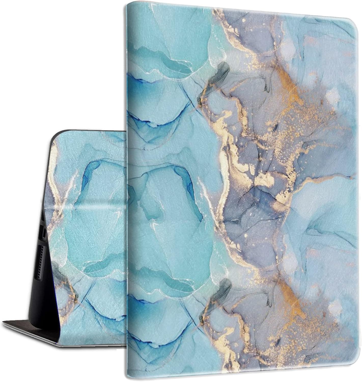Kindle Fire HD 10 Tablet Case 2021 Model - All-New Amazon Fire Tablet 10 Plus Case and Covers (11th Gen 2021) Blue Marble Multi- Viewing Angles with Auto Sleep/Wake Cases for 10.1 Inch Tablet