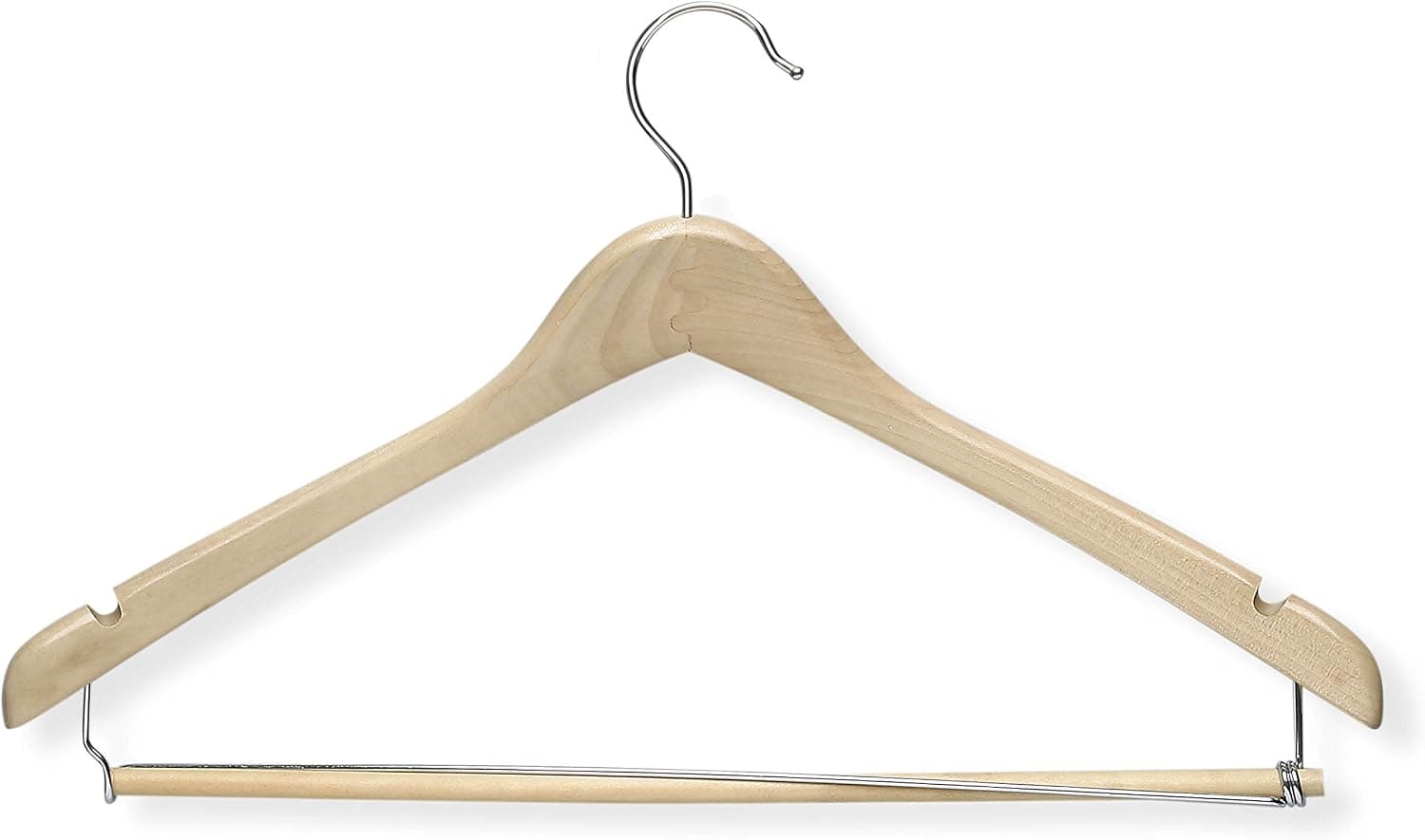 Honey-Can-Do HNGT01264 6 Pack Contoured Suit Hanger, Maple