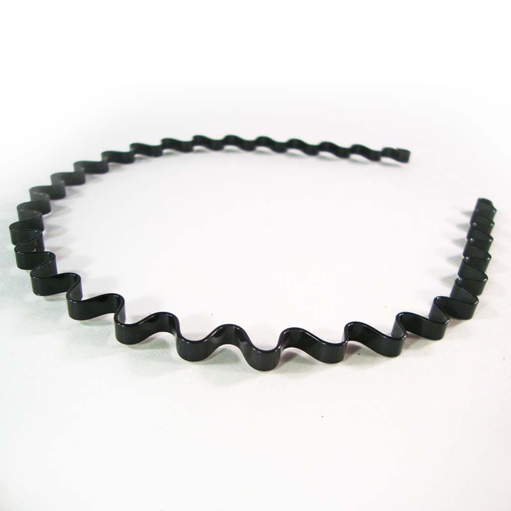 Winstonia's Unisex Black Wavy Hair Band Headband Durable Hard Metal by Winstonia