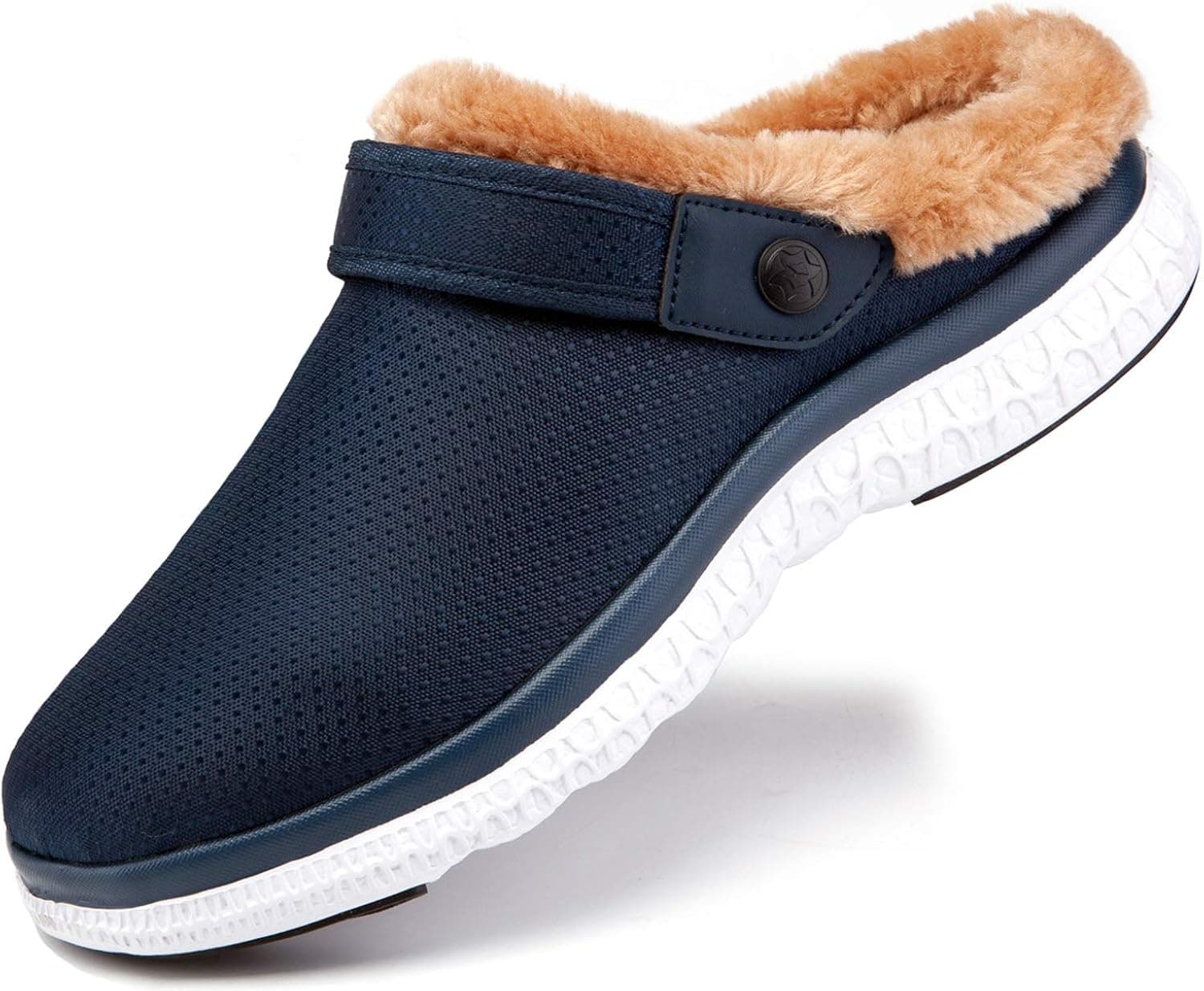 Women's Men's Lined Clogs Winter Slippers Home House Shoes Warm Plush Fleece Lining Garden Clogs Outdoor Indoor Mules