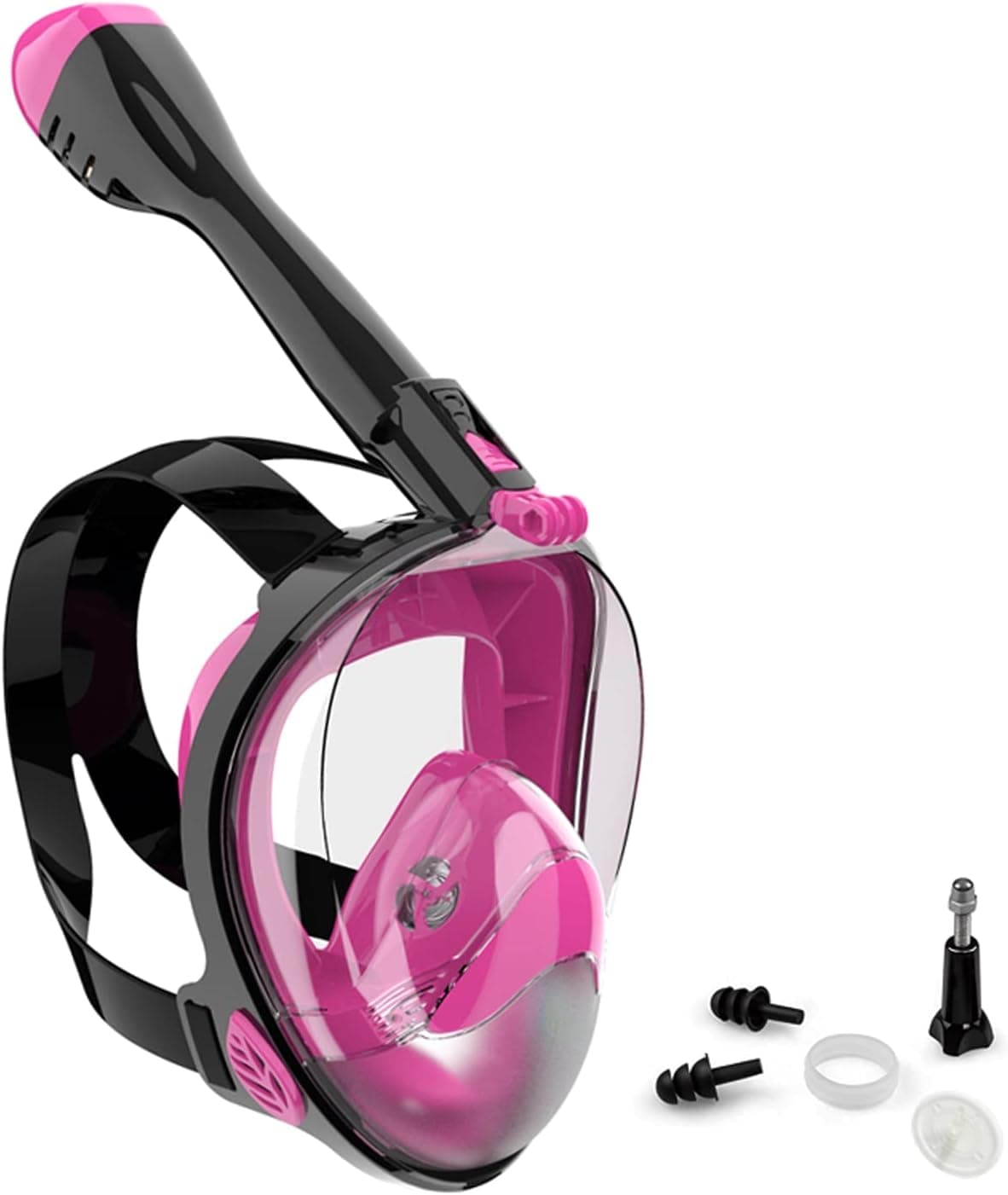 Jwintee Full Face Snorkel Mask, Diving Mask for Kids and Adults,180° Panoramic View Snorkel Mask with Camera Mount, Safe Breathing, Anti-Leak&Anti-Fog
