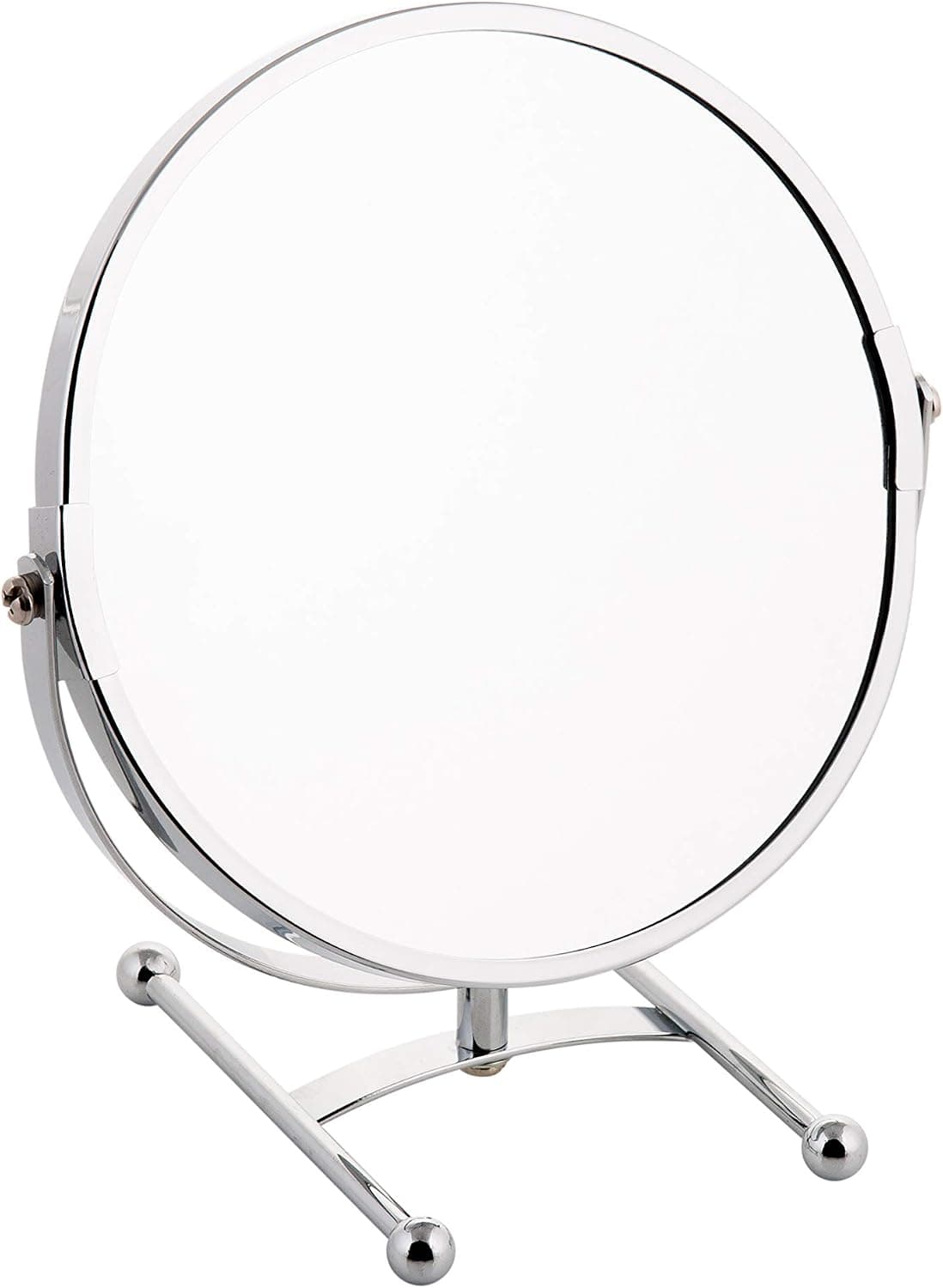 Home Details 5X Magnification Dual Sided 7” Freestanding Tabletop in Chrome Vanity Mirror