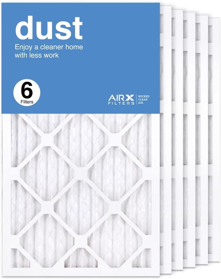 AIRx DUST 14x24x1 MERV 8 Pleated Air Filter 24x14x1 Air Filter - Made in the USA - Box of 6