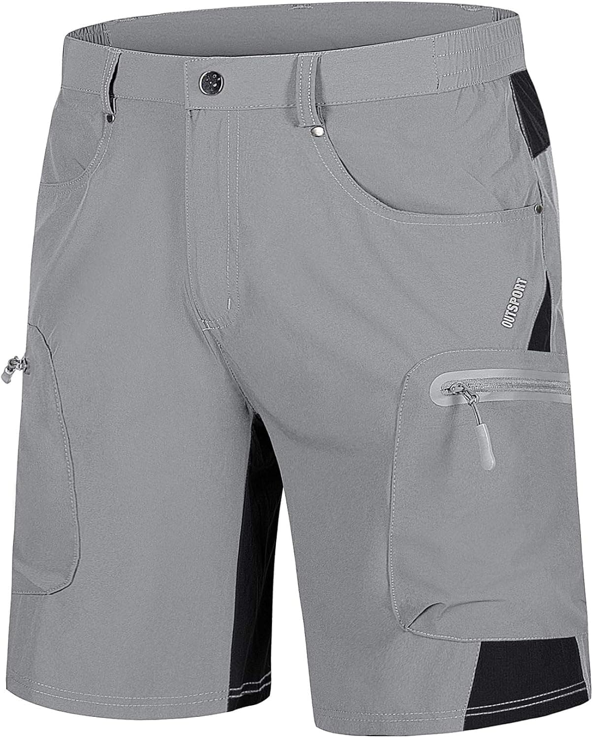 TACVASEN Men's Hiking Shorts Quick Dry Athletic Training Fishing Travel Shorts Multi Pockets