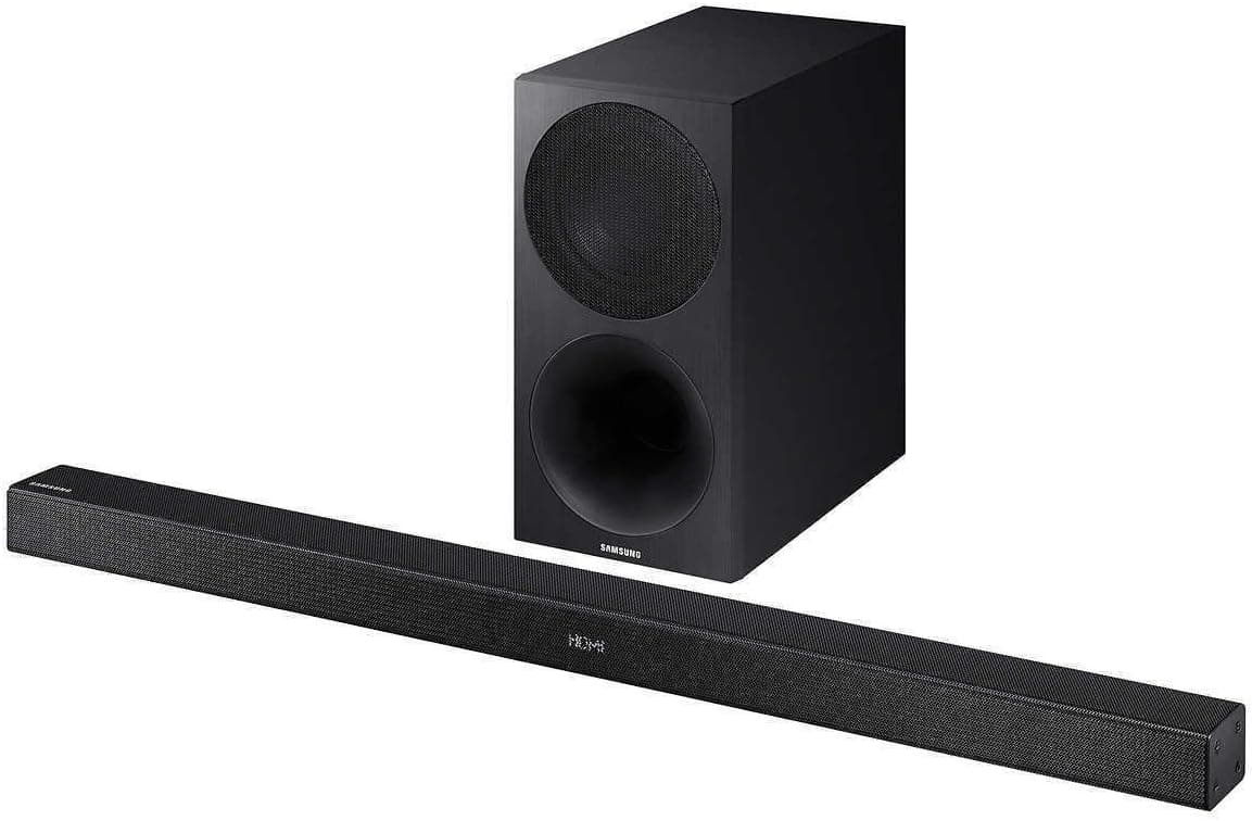 SAMSUNG HW-MM45C/ZAR Surround Certified Wireless 2.1 Channel 320W 35.7" Home Speaker Set of 2 Dark Gray