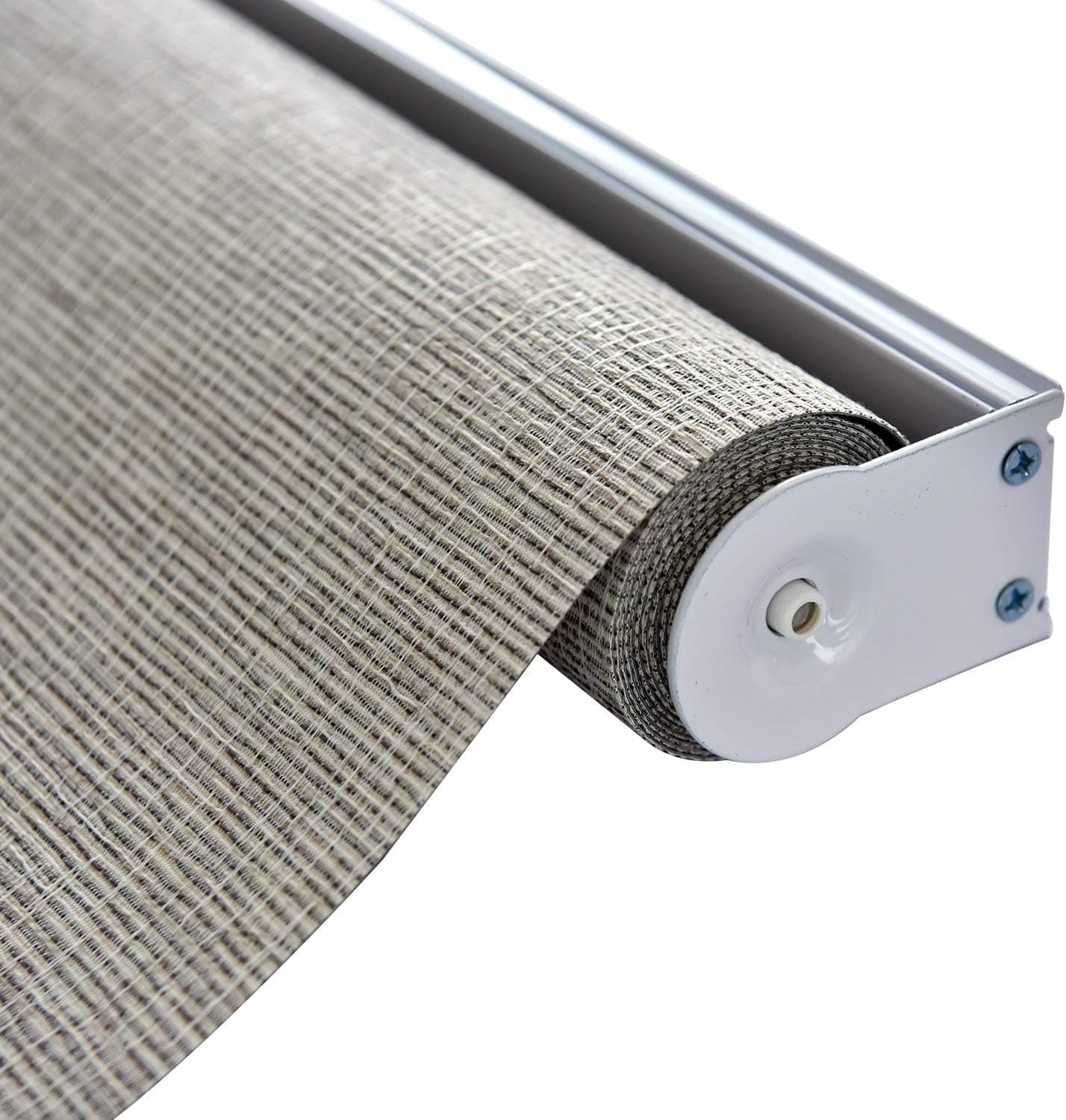 ALLBRIGHT Thermal Insulated Fabric 100% Blackout UV Protection Rialto Emboss Cordless Roller Shades for Windows, Easy to Install, Coffee, 47''W x 72''H