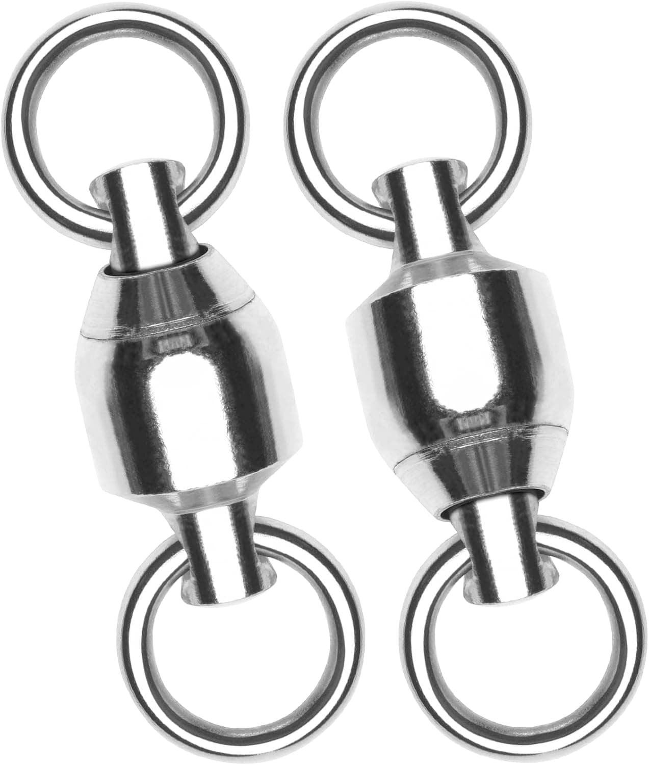 TRUSCEND Fishing Swivels & Snaps, Abrasion-Resistant，Super Pulled & Strength, Corrosion Resistance, Anti-Rust and Durable, Anti-Winding, Spin Freely 360°, Multifunctional, Freshwater & Saltwater