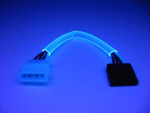 Link Depot 4-Pin PC Power to SATA Power Adapter with UV Reactive Jacket