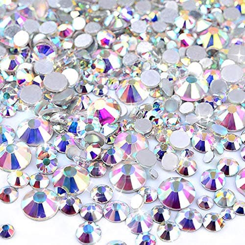 Nail Art Rhinestone Ab White Crystal 1440pcs/bag Shining Non Hotfix Flatback Rhinestone Decorations for Nails SS3
