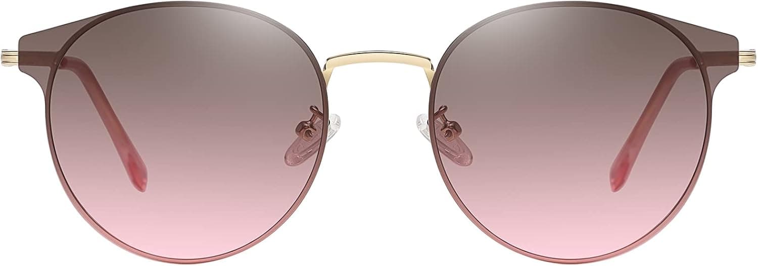 Colrea Classic Round Sunglasses for Women, Trendy Circle Metal Frame Shades UV400 CL22004
